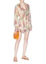 Figure View - Click To Enlarge - ZIMMERMANN - 'Melody' ruffle floral print organza floating playsuit