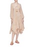 Figure View - Click To Enlarge - ZIMMERMANN - 'Bayou' blouson sleeve chevron tiered dress