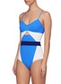 Figure View - Click To Enlarge - FLAGPOLE SWIM - 'Joellen' cutout colourblock one-piece swimsuit