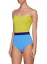 Detail View - Click To Enlarge - FLAGPOLE SWIM - 'Rita' colourblock halterneck one-piece swimsuit