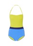 Main View - Click To Enlarge - FLAGPOLE SWIM - 'Rita' colourblock halterneck one-piece swimsuit