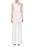 Main View - Click To Enlarge - C/MEO COLLECTIVE - 'Recollect' split outseam sash tie one-shoulder jumpsuit