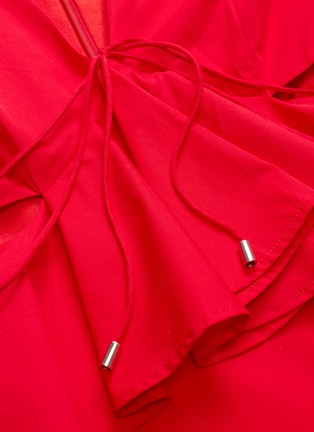 Detail View - Click To Enlarge - C/MEO COLLECTIVE - 'Temporary Love' cutout waist ruffle mini dress