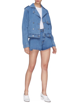 Figure View - Click To Enlarge - C/MEO COLLECTIVE - 'Instruction' flared denim shorts