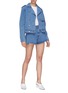 Figure View - Click To Enlarge - C/MEO COLLECTIVE - 'Instruction' flared denim shorts