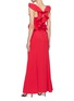 Back View - Click To Enlarge - C/MEO COLLECTIVE - 'Elation' ruffle split front gown