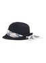 Figure View - Click To Enlarge - MAISON MICHEL - 'Virginie Up' bandana scarf rabbit furfelt trilby hat
