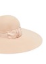 Detail View - Click To Enlarge - MAISON MICHEL - 'Blanche' floral jacquard scarf rabbit furfelt capeline hat