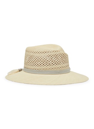 Main View - Click To Enlarge - MAISON MICHEL - 'Virginie' brisa straw openwork fedora hat