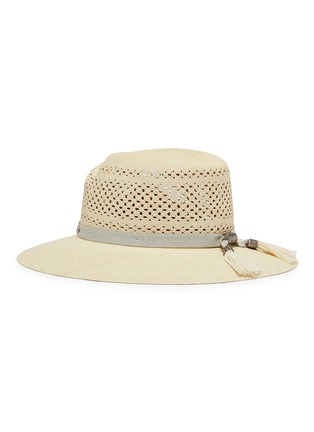Figure View - Click To Enlarge - MAISON MICHEL - 'Virginie' brisa straw openwork fedora hat