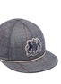Detail View - Click To Enlarge - MAISON MICHEL - 'Nick' crest appliqué houndstooth baseball cap