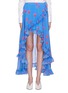 Main View - Click To Enlarge - CAROLINE CONSTAS - 'Adelle' ruffle floral print high-low silk skirt
