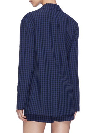 Back View - Click To Enlarge - TIBI - Gingham check oversized blazer