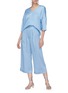 Figure View - Click To Enlarge - TIBI - V-neck chambray top
