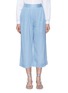 Main View - Click To Enlarge - TIBI - Pleated chambray culottes