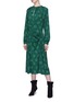 Figure View - Click To Enlarge - TIBI - 'Remi' leaf print ruched dress