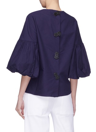 Back View - Click To Enlarge - TIBI - 'Watts' balloon sleeve top