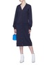 Figure View - Click To Enlarge - TIBI - 'Marsha' convertible patch pocket cardigan dress