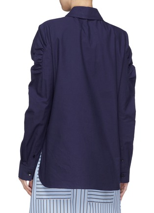 Back View - Click To Enlarge - TIBI - 'Watts' ruched sleeve shirt
