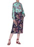 Figure View - Click To Enlarge - TIBI - Paisley print ruched mock neck top