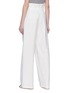 Back View - Click To Enlarge - TIBI - 'Mora' stripe outseam wide leg paperbag suiting pants