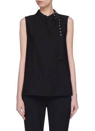 Main View - Click To Enlarge - TIBI - Buckled mock neck sleeveless top