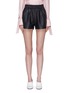 Main View - Click To Enlarge - TIBI - 'Tissue' leather shorts