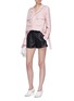 Figure View - Click To Enlarge - TIBI - 'Tissue' leather shorts