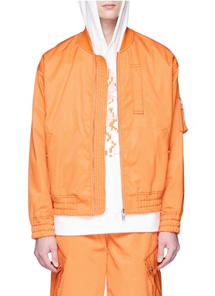 Main View - Click To Enlarge - FENG CHEN WANG - Horse embroidered twill bomber jacket