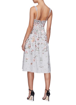 Back View - Click To Enlarge - NEEDLE & THREAD - Butterfly rose embroidered dress