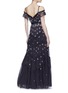 Back View - Click To Enlarge - NEEDLE & THREAD - 'Lustre' floral embellished tiered off-shoulder gown