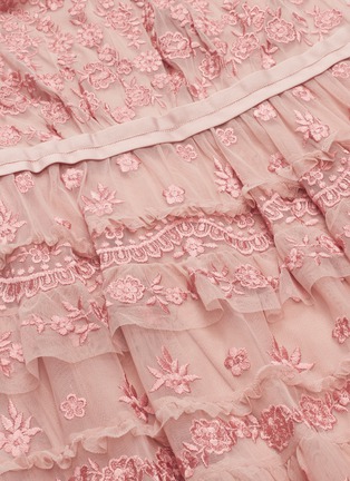  - NEEDLE & THREAD - 'Darcy' floral embroidered tiered tulle dress