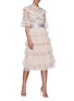Figure View - Click To Enlarge - NEEDLE & THREAD - Scalloped tiered tulle skirt