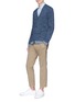 Figure View - Click To Enlarge - THEORY - 'Zaine' garment washed cotton pants