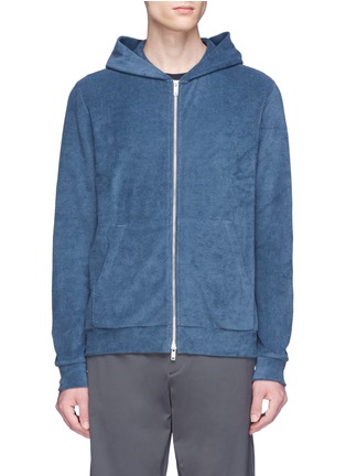 Main View - Click To Enlarge - THEORY - 'Layer' Pima cotton terry zip hoodie