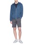 Figure View - Click To Enlarge - THEORY - 'Layer' Pima cotton terry zip hoodie