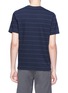 Back View - Click To Enlarge - THEORY - Pinstripe Pima cotton T-shirt