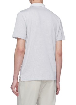 Back View - Click To Enlarge - THEORY - 'Standard' geometric jacquard polo shirt