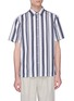 Main View - Click To Enlarge - THEORY - 'Irving' stripe cotton-linen shirt
