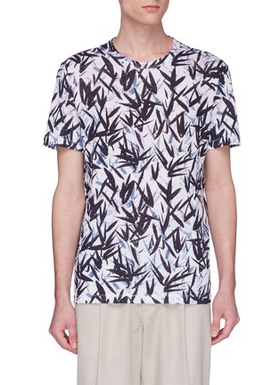 Main View - Click To Enlarge - THEORY - 'Essential' leaf print T-shirt