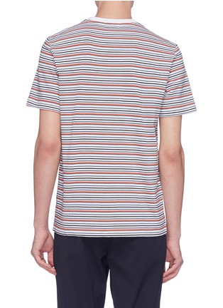 Back View - Click To Enlarge - THEORY - 'Classic' mix stripe T-shirt