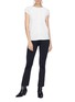 Figure View - Click To Enlarge - HELMUT LANG - Pleated cap sleeve top