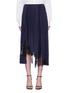 Main View - Click To Enlarge - HELMUT LANG - Asymmetric lace panel pleated skirt