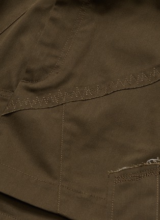 Detail View - Click To Enlarge - HELMUT LANG - Belted patchwork twill military skirt