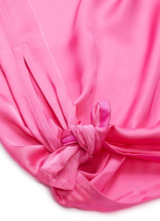 Detail View - Click To Enlarge - HELMUT LANG - Knot hem satin skirt
