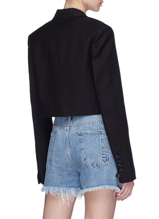 Back View - Click To Enlarge - HELMUT LANG - Cropped double breasted blazer