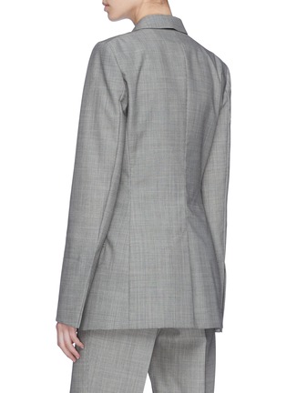 Back View - Click To Enlarge - HELMUT LANG - Double breasted virgin wool-mohair blazer