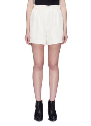 Main View - Click To Enlarge - HELMUT LANG - Elastic waist silk blend shorts