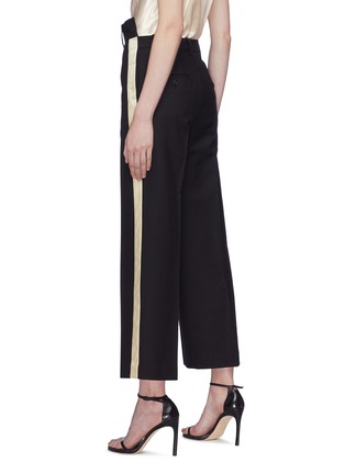 Back View - Click To Enlarge - HELMUT LANG - Staggered waist stripe outseam pants