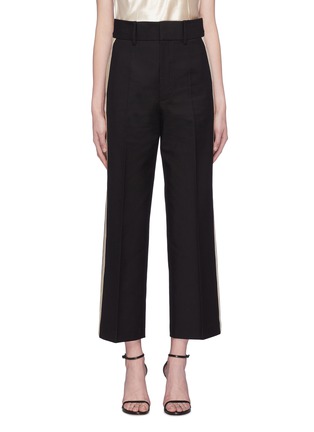 Main View - Click To Enlarge - HELMUT LANG - Staggered waist stripe outseam pants